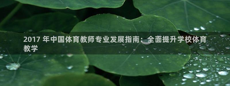 富联平台官网：2017 年中国体育教师专业发展指南：