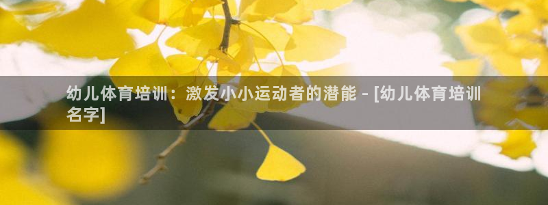 富联平台登录注册账号：幼儿体育培训：激发小小运动者的