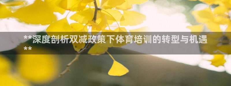 富联官方网站：**深度剖析双减政策下体育培训的转型与